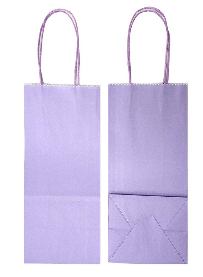 AZOWA Gift Bags Small Kraft Paper Bags with Handles (5 x 3.1 x 8.2 in, Light Purple, 25 Pcs) - Image 5